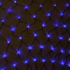 Световая сетка (LED Нет Лайт), синяя, 2х1 м