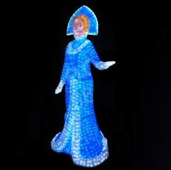 Светящаяся акриловая фигура 3D "Внучка-Снегурочка" 190 см