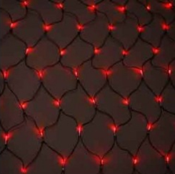 Световая сетка (LED Нет Лайт), красная, 2х1 м