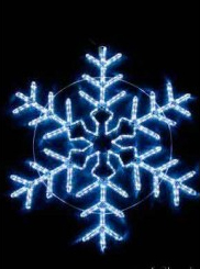 Световая фигура "Большая Снежинка" синяя, 95х95 см