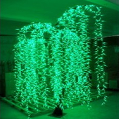 Световое дерево "Ива плакучая"  Зеленое, 2.5х1.5 м