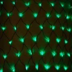 Световая сетка (LED Нет Лайт), зеленая, 2х3 м