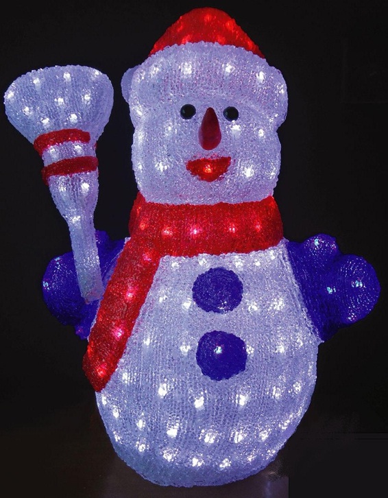 Светящийся снеговик из бумаги своими руками