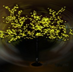Светодиодное дерево "Сакура", высота 1.9 м, диаметр 1.5 м, желтое