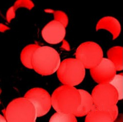 Гирлянда "Мультишарики", Красная, 18 крупных шариков, 5 м