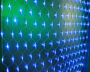 Светодиодная гирлянда сетка 320/300 LED, синий, 3,0х2,0 пр. пров. 