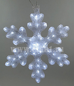 Световая фигура "Снежинка" 40x40x2.5cm 50 led(белый) 492006
