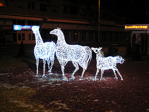 Светящаяся фигура Семья коней