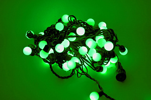 Светодиодная гирлянда "Мультишарики", цвет зеленый, 10 м