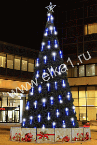 Комплект новогоднего освещения "Тающие сосульки" на ель 14 м