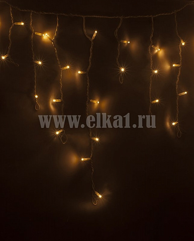 Светодиодная бахрома 3х0.4м, 100 LED желтый, прозрачный провод, статика, возможность соединения, внутренняя IP20 в Москве Светодиодная бахрома 3х0.4м, 100 LED желтый, прозрачный провод, статика, возможность соединения, внутренняя IP20