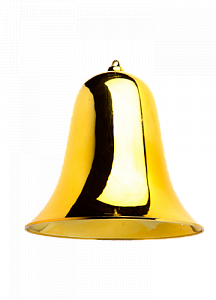 Колокольчик глянцевый золото 12,5 см