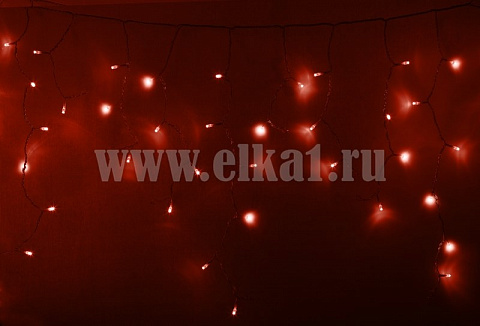 Светодиодная бахрома 3х0.4м, 100 LED красный, прозрачный провод, статика, возможность соединения, внутренняя IP20 в Москве Светодиодная бахрома 3х0.4м, 100 LED красный, прозрачный провод, статика, возможность соединения, внутренняя IP20