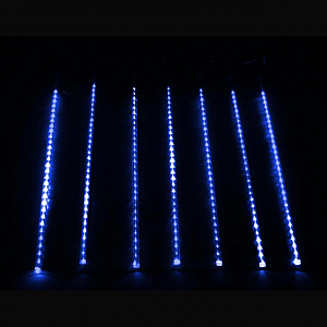 Светодиодная сосулька трубка, синий, 50 см - 7 штук