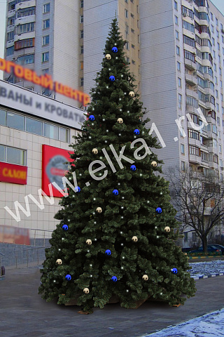 Ель искусственная 4 м + комплект украшений в Москве Ель искусственная 4 м + комплект украшений