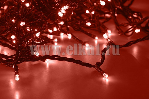 Электрогирлянда 20м, 120 красных светодиодов IP54 в Москве Электрогирлянда 20м, 120 красных светодиодов IP54