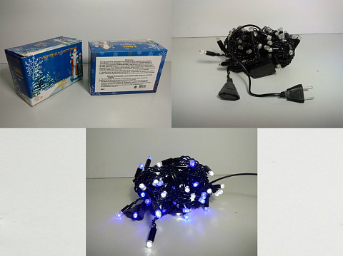 Светодиодная бахрома 3.5х0.5м, 100 LED холодный белый+синий, черный провод, возможность соединения, для внутреннего и внешнего применения в Москве Светодиодная бахрома 3.5х0.5м, 100 LED холодный белый+синий, черный провод, возможность соединения, для внутреннего и внешнего применения