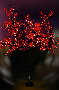 Светодиодное дерево "Сакура", высота 3.6 м, диаметр 3.0 м, красное