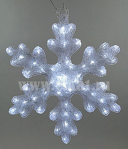 Световая фигура Снежинка 40x40x2.5cm 50 led(белый) 492006